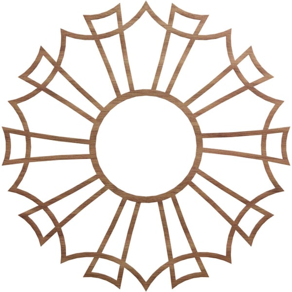 Ekena Millwork Augustus Wood Fretwork Pierced Ceiling Medallion, Walnut, 38"OD x 13 3/8"ID x 3/8"T CMWP38X38X0375AUWA - main